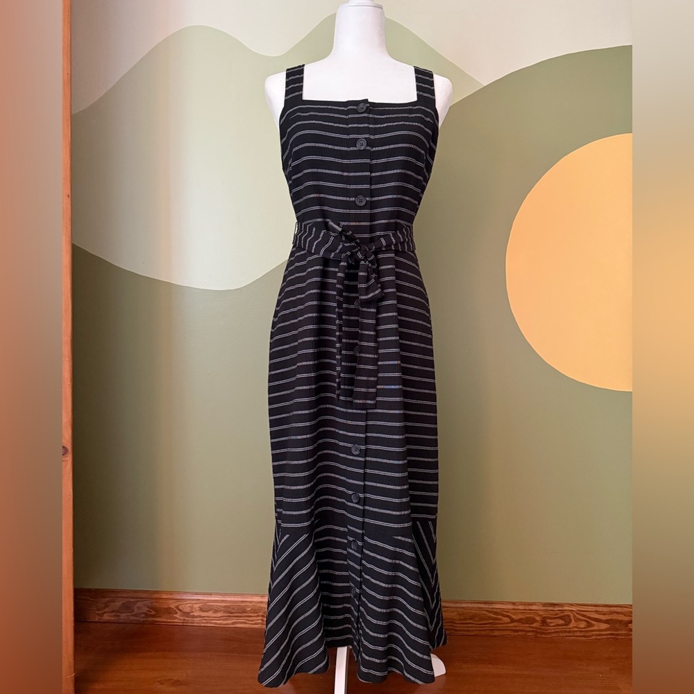 Banana Republic Black and White Midi Sundress